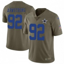 Dallas Cowboys #92 Dorance Armstrong Olive Men's Stitched NFL Limited 2017 Salute To Service Jersey