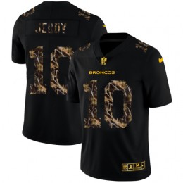 Denver Broncos #10 Jerry Jeudy Men's Black Flocked Lightning Vapor Limited NFL Jersey