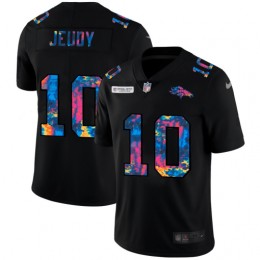 Denver Broncos #10 Jerry Jeudy Men's Multi-Color Black 2020 NFL Crucial Catch Vapor Untouchable Limited Jersey