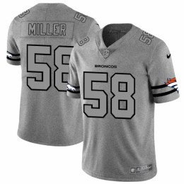Denver Denver Broncos #58 Von Miller Men's Gray Gridiron II Vapor Untouchable Limited NFL Jersey