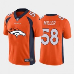 Denver Denver Broncos #58 Von Miller Orange Men's Big Team Logo Vapor Limited NFL Jersey