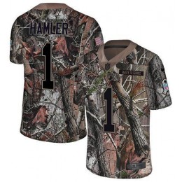 Broncos #1 KJ Hamler Camo Men's Stitched NFL Limited Rush Realtree Jersey