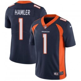 Broncos #1 KJ Hamler Navy Blue Alternate Men's Stitched NFL Vapor Untouchable Limited Jersey