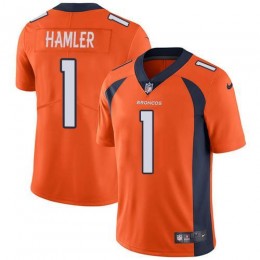 Broncos #1 KJ Hamler Orange Team Color Men's Stitched NFL Vapor Untouchable Limited Jersey