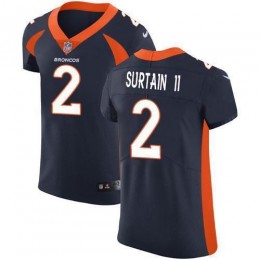 Broncos #2 Patrick Surtain II Navy Blue Alternate Men's Stitched NFL New Elite Jersey