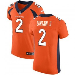 Broncos #2 Patrick Surtain II Orange Team Color Men's Stitched NFL Vapor Untouchable Elite Jersey