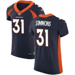 Broncos #31 Justin Simmons Navy Blue Alternate Men's Stitched NFL Vapor Untouchable Elite Jersey