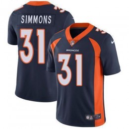 Broncos #31 Justin Simmons Navy Blue Alternate Men's Stitched NFL Vapor Untouchable Limited Jersey
