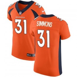 Broncos #31 Justin Simmons Orange Team Color Men's Stitched NFL Vapor Untouchable Elite Jersey