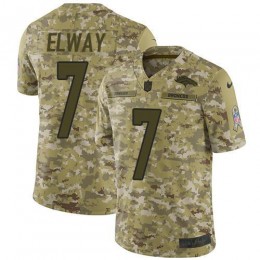 Broncos #7 John Elway Camo Men's Stitched NFL Limited 2018 Salute To Service Jersey