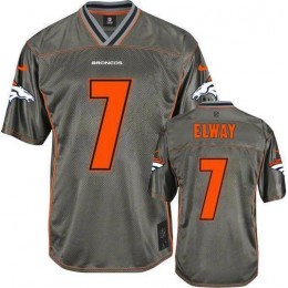 Broncos #7 John Elway Grey Men's Stitched NFL Elite Vapor Jersey