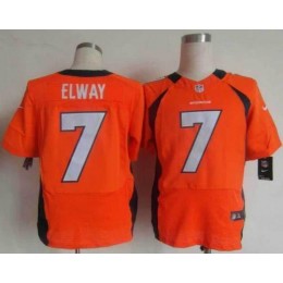 Broncos #7 John Elway Orange Team Color Men's Stitched NFL Elite Jersey
