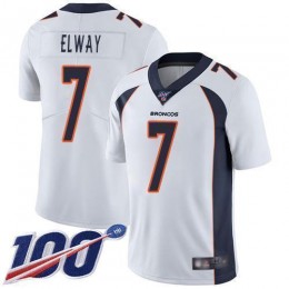 Broncos #7 John Elway White Men's Stitched NFL 100th Season Vapor Limited Jersey