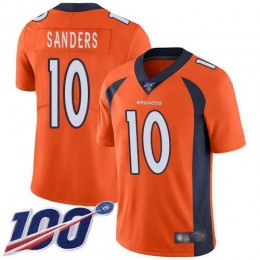 Denver Broncos #10 Emmanuel Sanders Orange Men's Stitched NFL 100th Season Vapor Limited Jersey