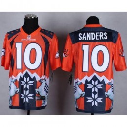 Denver Broncos #10 Emmanuel Sanders Orange Men's Stitched NFL Elite Noble Fashion Jersey