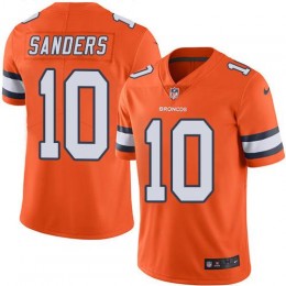 Denver Broncos #10 Emmanuel Sanders Orange Men's Stitched NFL Limited Rush Jersey
