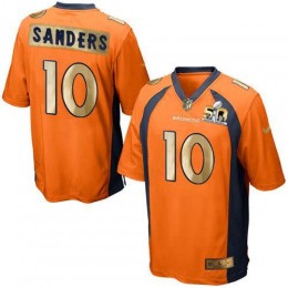 Denver Broncos #10 Emmanuel Sanders Orange Team Color Men's Stitched NFL Game Super Bowl 50 Collection Jersey