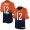 Denver Broncos #12 Paxton Lynch Orange/Navy Blue Men's Stitched NFL Elite Fadeaway Fashion Jersey