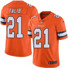 Denver Broncos #21 Aqib Talib Orange Men's Stitched NFL Limited Rush Jersey