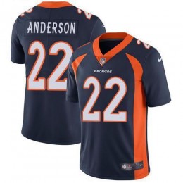 Denver Broncos #22 C.J. Anderson Navy Blue Alternate Men's Stitched NFL Vapor Untouchable Limited Jersey
