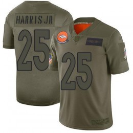 Denver Broncos #25 Chris Harris Jr Camo Men's Stitched NFL Limited 2019 Salute To Service Jersey