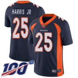 Denver Broncos #25 Chris Harris Jr Navy Blue Alternate Men's Stitched NFL 100th Season Vapor Limited Jersey