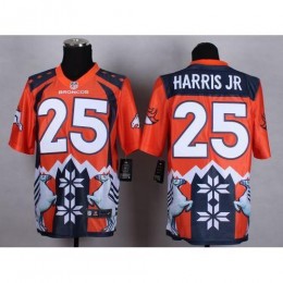 Denver Broncos #25 Chris Harris Jr Orange Men's Stitched NFL Elite Noble Fashion Jersey