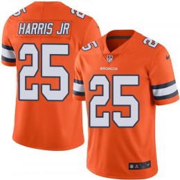 Denver Broncos #25 Chris Harris Jr Orange Men's Stitched NFL Limited Rush Jersey