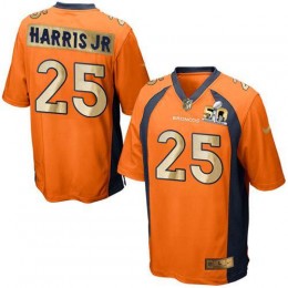 Denver Broncos #25 Chris Harris Jr Orange Team Color Men's Stitched NFL Game Super Bowl 50 Collection Jersey
