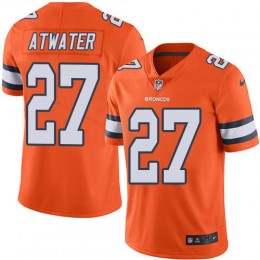 Denver Broncos #27 Steve Atwater Orange Men's Stitched NFL Limited Rush Jersey