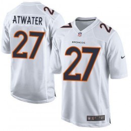 Denver Broncos #27 Steve Atwater White Men's Stitched NFL Game Event Jersey