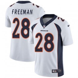 Denver Broncos #28 Royce Freeman White Men's Stitched NFL Vapor Untouchable Limited Jersey