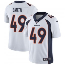Denver Broncos #49 Dennis Smith White Men's Stitched NFL Vapor Untouchable Limited Jersey