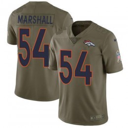 Denver Broncos #54 Brandon Marshall Olive Men's Stitched NFL Limited 2017 Salute to Service Jersey