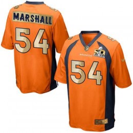 Denver Broncos #54 Brandon Marshall Orange Team Color Men's Stitched NFL Game Super Bowl 50 Collection Jersey