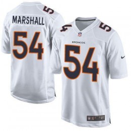 Denver Broncos #54 Brandon Marshall White Men's Stitched NFL Game Event Jersey