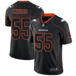 Denver Broncos #55 Bradley Chubb Lights Out Black Men's Stitched NFL Limited Rush Jersey