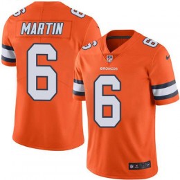 Denver Broncos #6 Sam Martin Orange Men's Stitched NFL Limited Rush Jersey