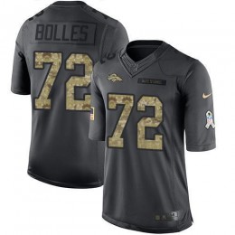 Denver Broncos #72 Garett Bolles Black Men's Stitched NFL Limited 2016 Salute to Service Jersey