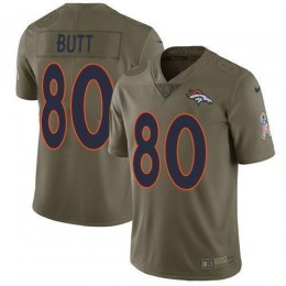 Denver Broncos #80 Jake Butt Olive Men's Stitched NFL Limited 2017 Salute to Service Jersey