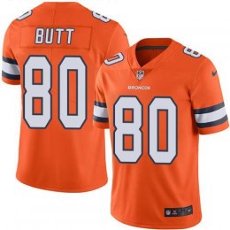 Denver Broncos #80 Jake Butt Orange Men's Stitched NFL Limited Rush Jersey