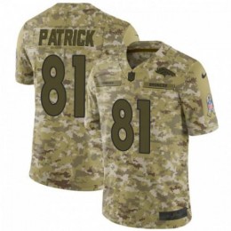 Denver Broncos #81 Tim Patrick Camo Men's Stitched NFL Limited 2018 Salute To Service Jersey