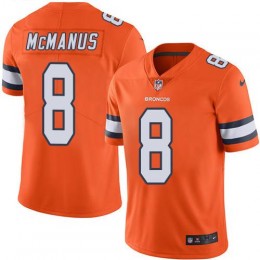 Denver Broncos #8 Brandon McManus Orange Men's Stitched NFL Limited Rush Jersey