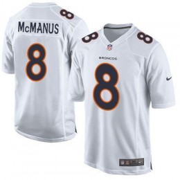 Denver Broncos #8 Brandon McManus White Men's Stitched NFL Game Event Jersey