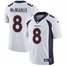 Denver Broncos #8 Brandon McManus White Men's Stitched NFL Vapor Untouchable Limited Jersey