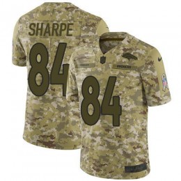Denver Broncos #84 Shannon Sharpe Camo Men's Stitched NFL Limited 2018 Salute To Service Jersey