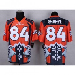 Denver Broncos #84 Shannon Sharpe Orange Men's Stitched NFL Elite Noble Fashion Jersey