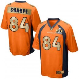 Denver Broncos #84 Shannon Sharpe Orange Team Color Men's Stitched NFL Game Super Bowl 50 Collection Jersey