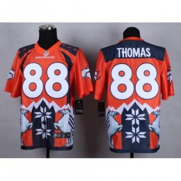 Denver Broncos #88 Demaryius Thomas Orange Men's Stitched NFL Elite Noble Fashion Jersey