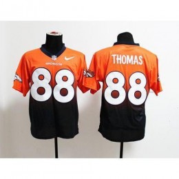 Denver Broncos #88 Demaryius Thomas Orange/Navy Blue Men's Stitched NFL Elite Fadeaway Fashion Jersey